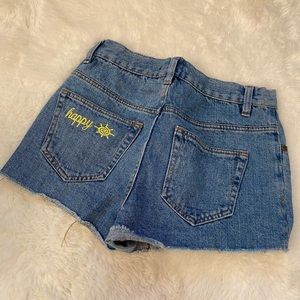 custom made happy jean shorts
